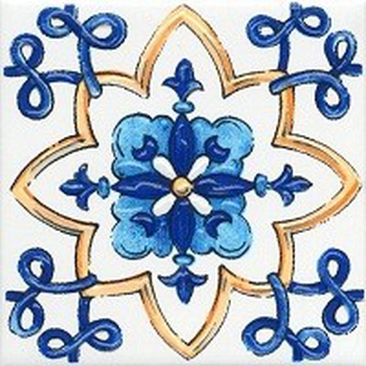 Kerama Marazzi Капри STG\A452\5232 Майолика Декор 20x20 см, Россия, под обои  - фото 1