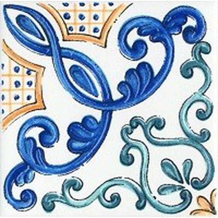 Kerama Marazzi Капри STG\A454\5232 Майолика Декор 20x20 см, Россия, под обои  - фото 1