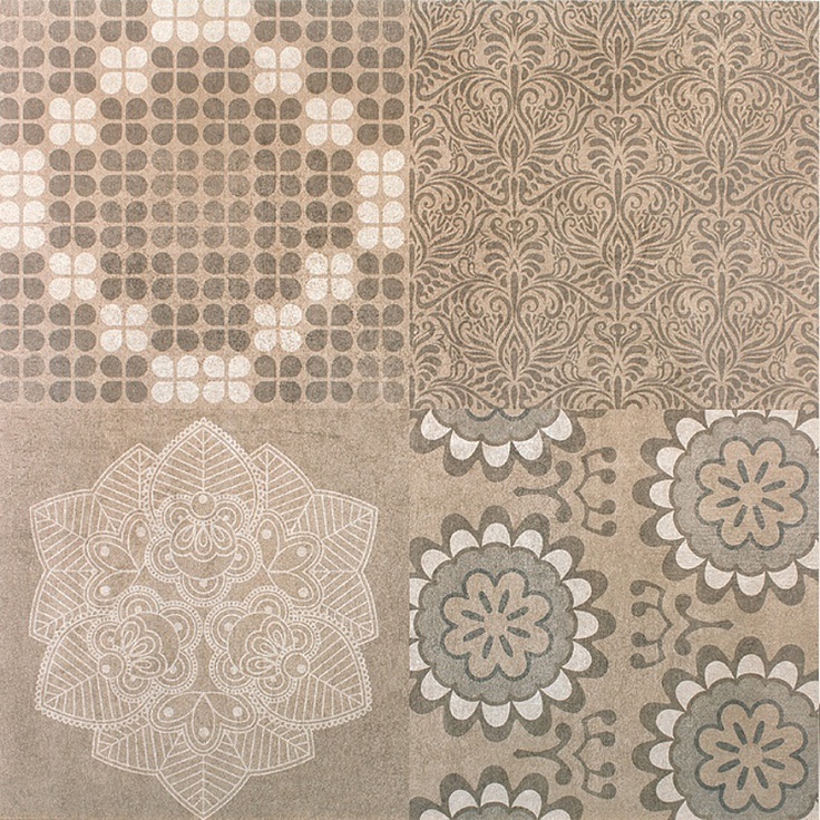 Kerama Marazzi Королевская дорога SG614500R Орнамент коричневый Керамогранит 60x60 см, Россия, под камень  - фото 1