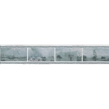 Kerama Marazzi Ньюпорт STG\B209\15016 Корабли Зеленый Бордюр 7,2x40 см, Россия, под обои  - фото 1 - фото 1