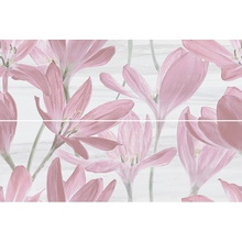 Kerama Marazzi Сады Форбури 13012R\A\B\3F Крокус розовый Панно 60x89,5 см, для ванной, стиль: современный, цвет: разноцветная, Россия, под обои - фото 1 - фото 1