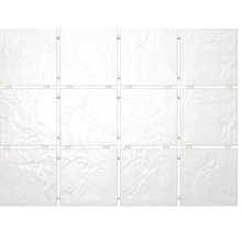 Kerama Marazzi Юката 1140    Белый, Полотно 30х40 из 12 частей 9,9х9,9 Матовая Настенная плитка 9,9x9,9 см, Россия, под мозаику - фото 1 - фото 1