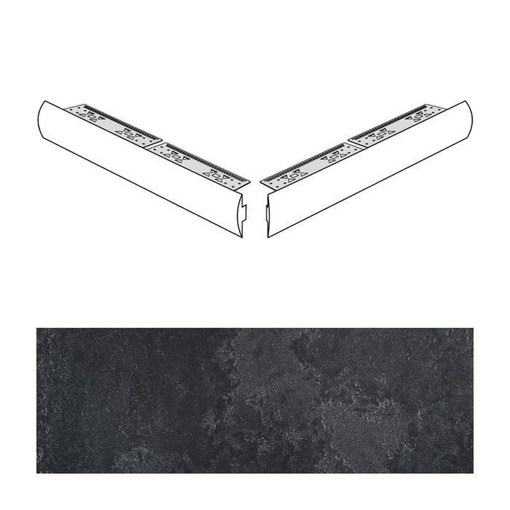 La Fabbrica Ceramiche Pietra lavica Torello Angolo Per Gradino Gryphea Спец. Элемент 4x60 см, Италия - фото 1