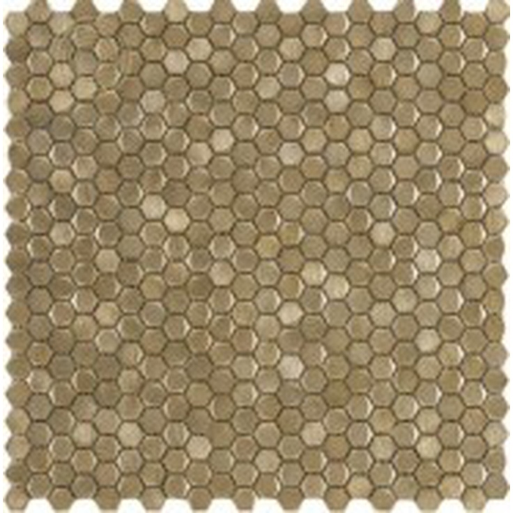 L`antic colonial (Porcelanosa Grupo) Mosaics Collection L244008671 Gravity Aluminium Hexagon Gold Мозаика 31x31 см, Испания, под мозаику - фото 1