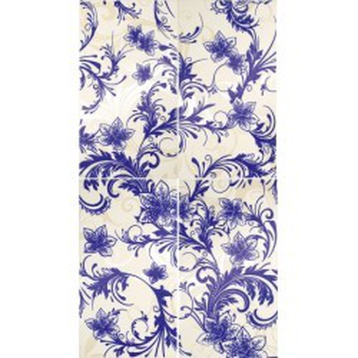 Lasselsberger (LB-Ceramics) Азур Крем синий (1609-0005) Панно 50x90 см, Россия, под обои  - фото 1