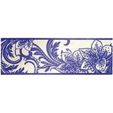 Lasselsberger (LB-Ceramics) Азур Крем Синий (1501-0054) Бордюр 8,5x25 см, Россия, под обои  - фото 1 - фото 1