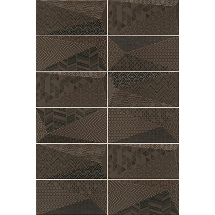 Mainzu Diamond Graphite Fancy (7 видов рисунка) Настенная плитка 10x20 см, Испания, под обои  - фото 1