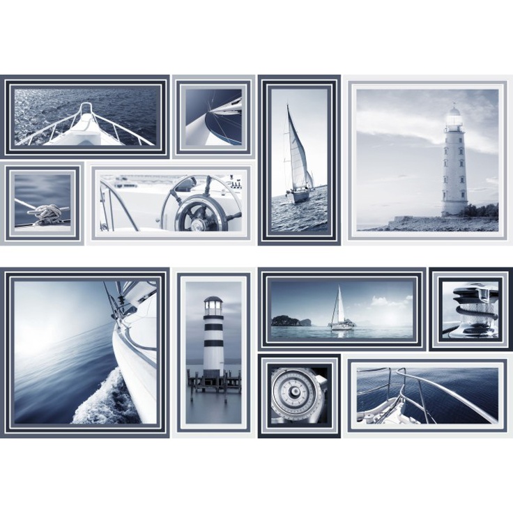 Mallol Genova Decor Memories Azul-2 Декор 50x75 см, Испания, под мозаику - фото 1