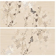 Marca Corona Bon chic Avorio Farfalla (комп/2шт) Декор 20x50 см, Италия, под обои  - фото 1 - фото 1