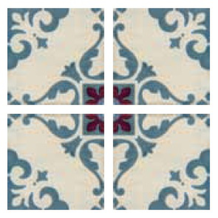 Marca Corona Jolie 8328 Ivoire Petrole Trama (комп/4шт) Декор 10x10 см, Италия, под обои - фото 1 Marca Corona Jolie 8328 Ivoire Petrole Trama (комп/4шт) Декор 10x10 см, Италия, под обои - фото 1