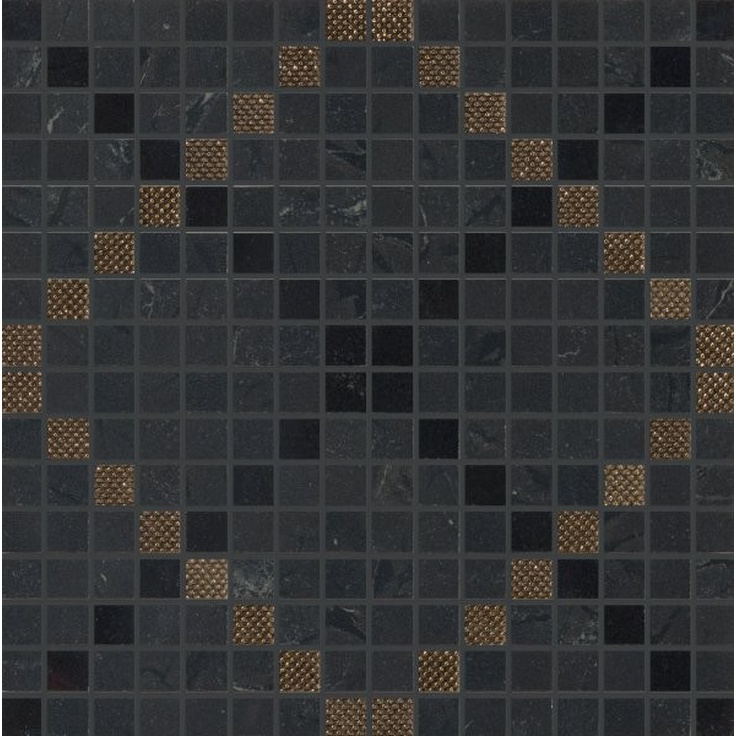 Marca Corona Newluxe Black Tessere Art Декор 30,5x30,5 см, Италия, под мозаику - фото 1