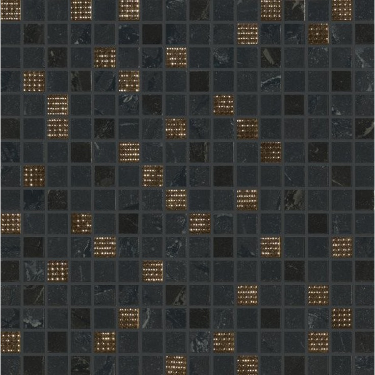 Marca Corona Newluxe Black Tessere Riv Декор 30,5x30,5 см, Италия, под мозаику - фото 1