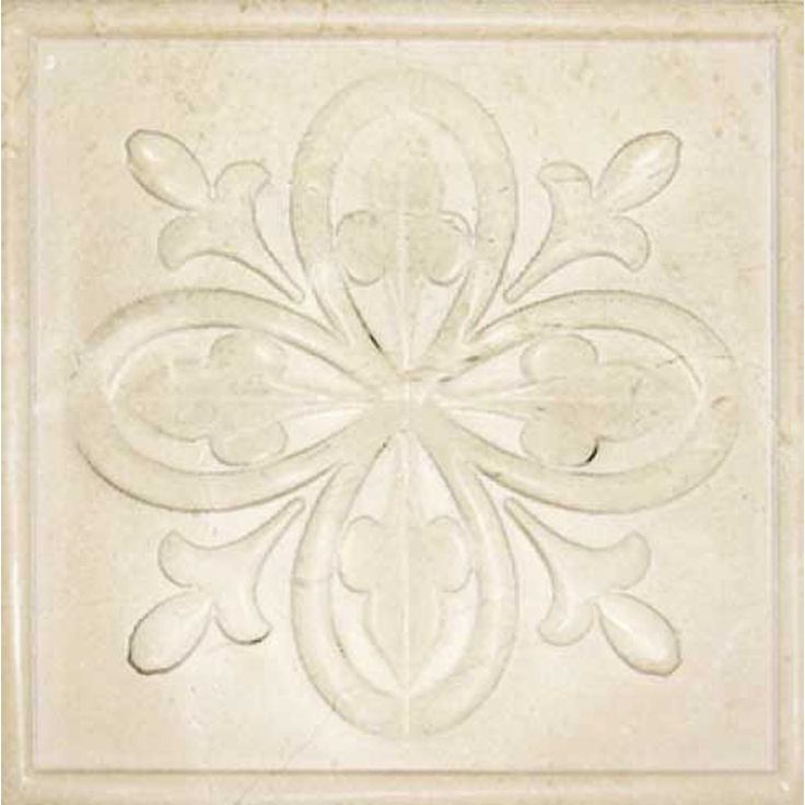 Marmocer Royal 08 Carving Super Ivory Country Декор 14,9x14,9 см, Китай - фото 1