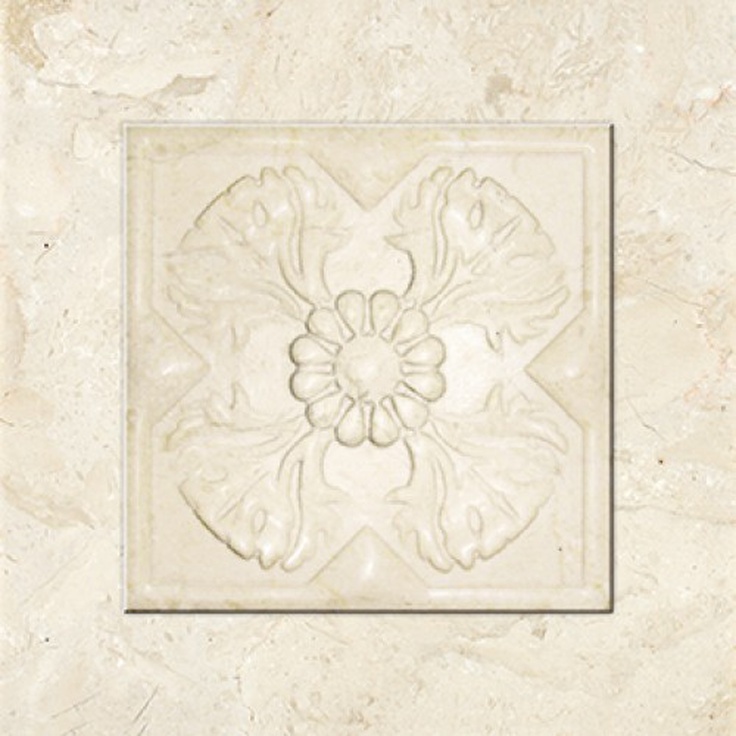 Marmocer Royal 09 Carving Super Ivory Country Декор 14,9x14,9 см, Китай - фото 1