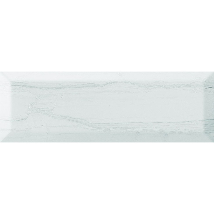 Monopole Ceramica Antique Gris Laguna Blanco Brillo Bisel Настенная плитка 10x30 см, Испания - фото 1