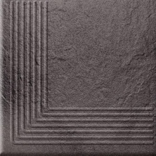 Opoczno Solar grafit 3-D Наруж Ступень 30x30 см, Польша - фото 1 - фото 1