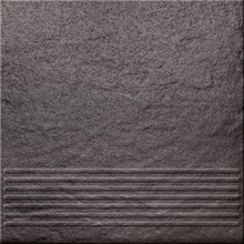 Opoczno Solar grafit 3-D  Простая Ступень 30x30 см, Польша - фото 1 - фото 1