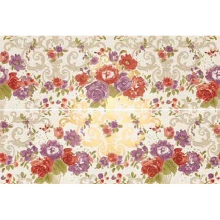 Petracer`s Primavera Romana PR DO BI FIORI Fioritura Oro Su Bianco (2 pezzi) Декор 65x97,7 см, Италия - фото 1