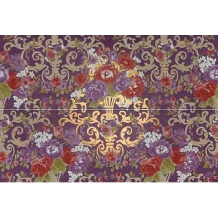 Petracer`s Primavera Romana PR DO VI FIORI Fioritura Oro Su Viola (2 pezzi) Декор 65x97,7 см, Италия, под обои  - фото 1