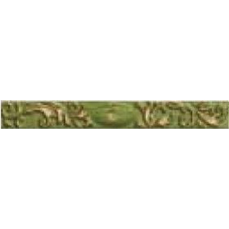 Petracer`s Primavera Romana Listello Logo Verde Бордюр 4x32,5 см, Италия - фото 1