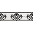 Piemme Valentino Elite MRV231 Frise bianco/nero Бордюр 8x30 см, Италия, под обои  - фото 1