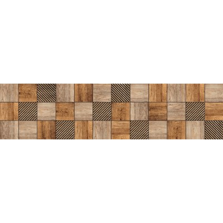 Polcolorit Foresta LG-Listwa BE Mozaika Бордюр 15x60 см, Польша, под дерево - фото 1