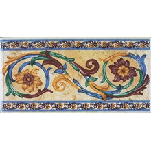 Porcelanite Dos 0601 Cenefa Sierra 601 Calpe Бордюр 16,7x33,3 см, Испания, под обои  - фото 1 - фото 1