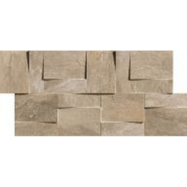 Rex Ceramiche (Florim) Ardoise 739370 Modulo Muretto 3d Ecru Декор 30x30 см, Италия, под камень  - фото 1