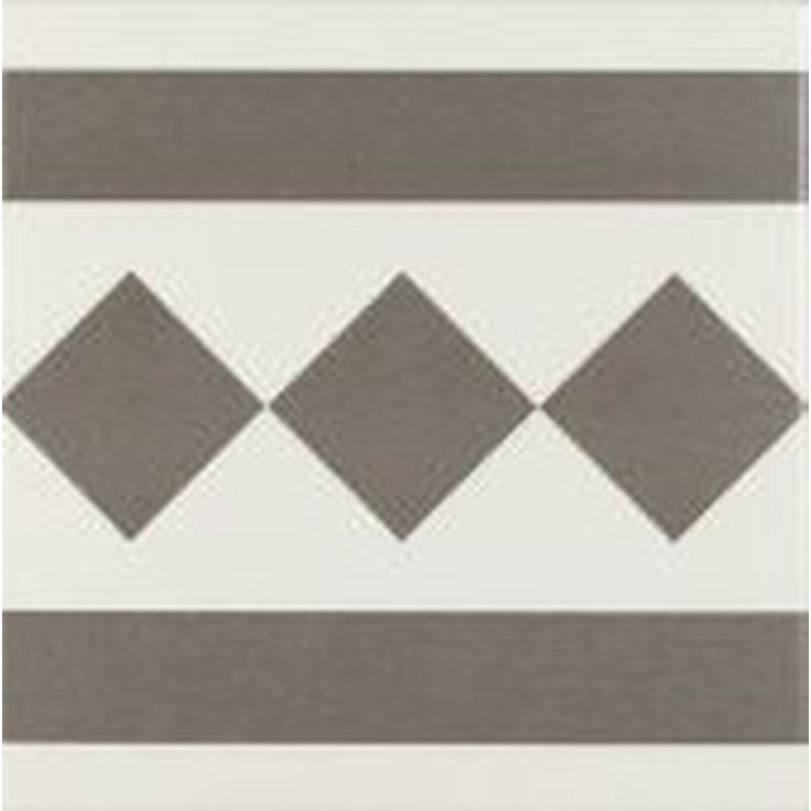 Ribesalbes Antigua PT02114 Cenefa Gris Декор 20x20 см, Испания, под обои  - фото 1