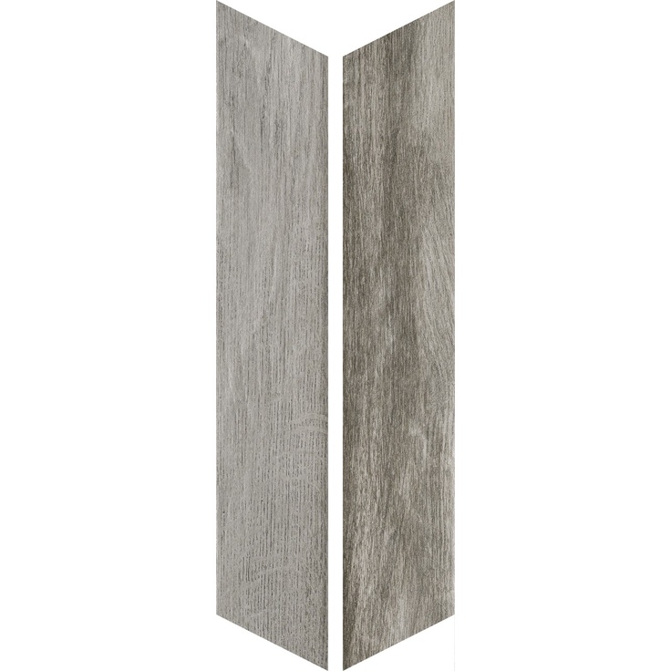 Ceramiche RHS (Rondine) Vintage J86583 Cendre Chevron Керамогранит 7,5x40,7 см, Италия, под дерево - фото 1
