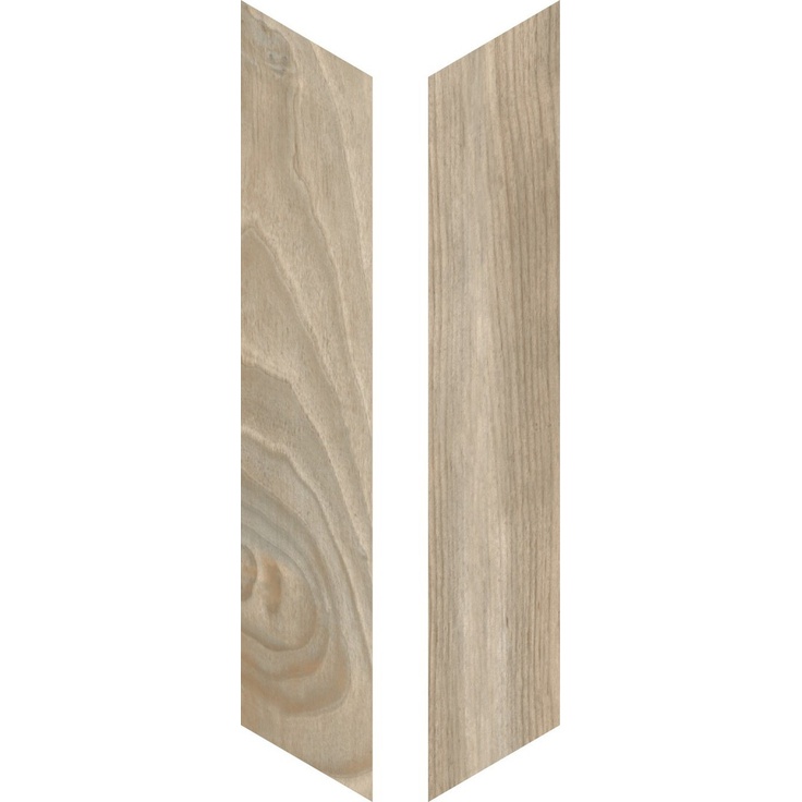 Sadon Woodie J86592 Brown Chevron Керамогранит 7,5x40,7 см, Италия, под дерево - фото 1