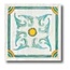 Savoia Cotto-Meditteraneo Procida Verde Ang Fas Вставка 16,5x16,5 см, Италия, под обои  - фото 1