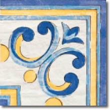 Savoia Cotto-Meditteraneo C.Med Ang Fas Pompei Вставка 16,5x16,5 см, Италия, под обои  - фото 1 - фото 1