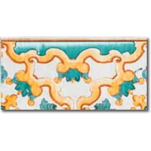 Savoia Cotto-Meditteraneo C.Med. Fascia Deco Ocra Бордюр 16,5x33,3 см, Италия, под обои  - фото 1 - фото 1