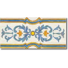 Savoia Cotto-Meditteraneo Fascia Procida Blu Бордюр 16,5x33,3 см, Италия - фото 1 - фото 1