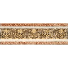 Serenissima Capri I Travertini Fascia Rosone Travertino Декор 14x42 см, Италия - фото 1 - фото 1