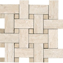 Serenissima Capri I Travertini Intreccio beige lapp rett Декор 30x30 см, Италия - фото 1 - фото 1