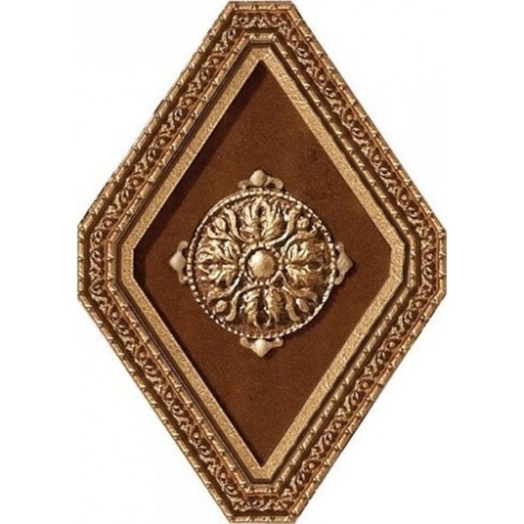 Stn Ceramica Caledonia Inserto Circe Marron Вставка 10,5x14,5 см, Испания, под обои  - фото 1