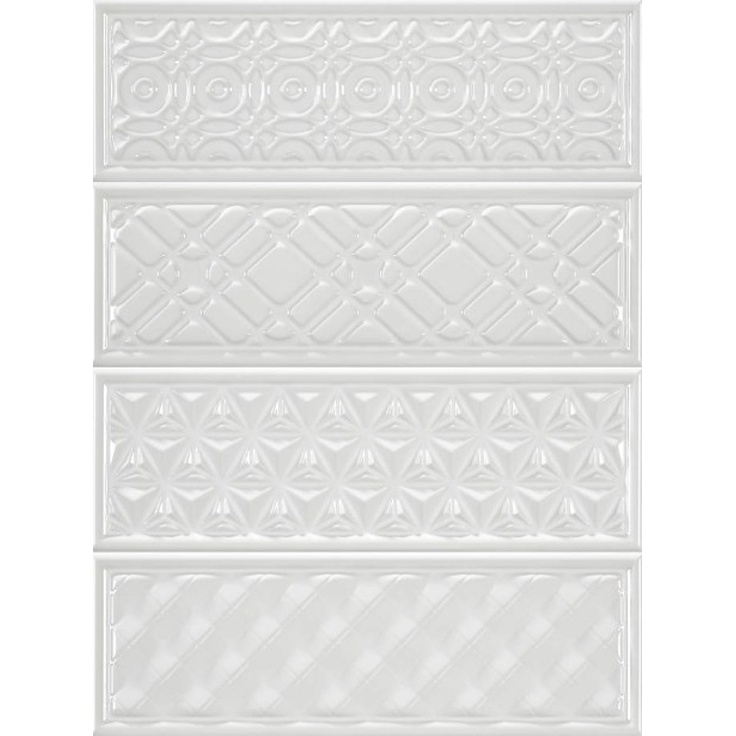 Stratos (Heralgi) Garden Dec Geometry Blanco Настенная плитка 10x30 см, Испания - фото 1 Stratos (Heralgi) Garden Dec Geometry Blanco Настенная плитка 10x30 см, Испания - фото 1