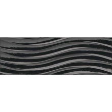 Undefasa Ceramica Colorgloss Negro Bend Настенная плитка 25x75 см, Испания, под обои  - фото 1 - фото 1