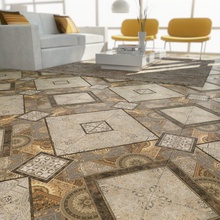 Alma ceramica Vega 41,8x41,8 см, для ванной, керамика, стиль: современный, цвет: разноцветная, Россия, матовая - фото интерьера 1 - фото 2