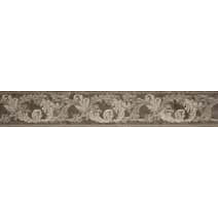 Versace Ceramics Marble 240886 Fas.10 Barocchino Grigio Бордюр 9,6x58,5 см, Италия, под обои  - фото 1