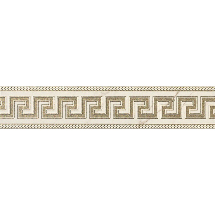 Versace Marble 240201 Fascia Greca Bianco Sab Бордюр 11,5x58,5 см, Италия, под обои  - фото 1
