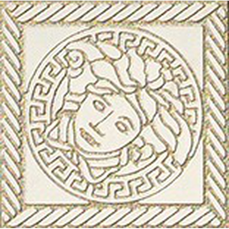 Versace Marble 240301 Tozzetto Medusa Bianco Sab Вставка 11,5x11,5 см, Италия, под обои - фото 1 Versace Marble 240301 Tozzetto Medusa Bianco Sab Вставка 11,5x11,5 см, Италия, под обои - фото 1