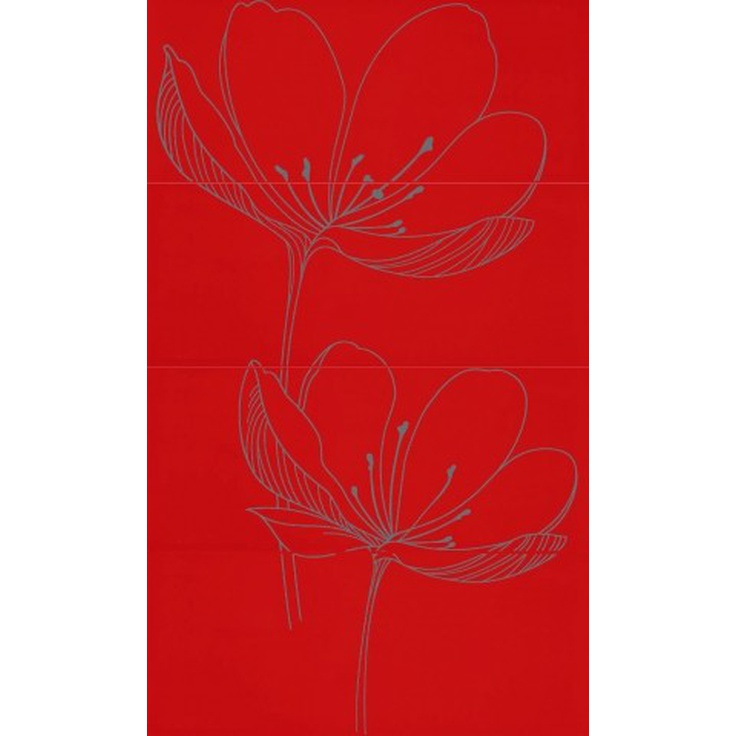 Viva Ceramica Gotha 255D2RE Dream B Red Панно 25x60 см, Италия, под обои  - фото 1