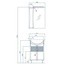 Aquaton Джимми 1A068401DJ010 белый 57 У Тумба для раковины 30x52,2x82 см, Россия - фото 3