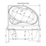Aquanet Allento 00205224 170x100 Акриловая ванна 170x100x72 см, Россия - фото 10