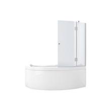 Aquanet AQ2 R узорчатое стекло Шторка для ванны 100x135 см, Россия - фото 1 - фото 1