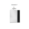 Aquanet Асти 65 Белое (фасад черный)