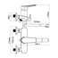 Aquanet Bath & Basin SD91669A Смеситель 21,4x40,6x17,8 см, для ванны с душем, Россия - фото 2